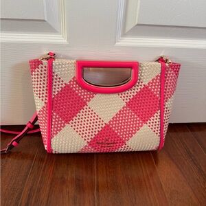 Never Worn - Kate Spade Pink and Cream Plaid Crossbody Bag